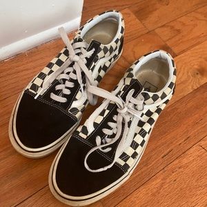 Classic black and white checkered vans